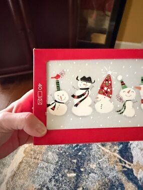 Hallmark Red Framed Snowmen Holiday Wall Art